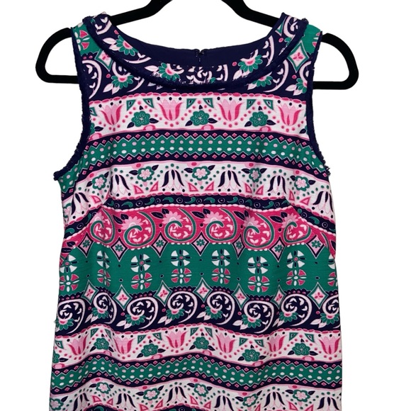 Talbots Dress Womens Size 8 Petite Sleeveless Sheath Colorful Multicolor Floral - Picture 8 of 14